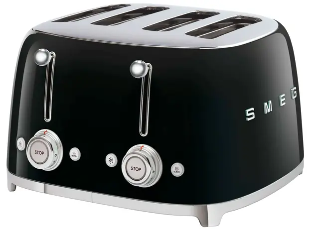 Тостер Smeg 50' Style Black TSF03BLEU (8017709263362), Страна регистрации бренда: Италия, Страна производитель: Китай, Доминирующий цвет: Черный 