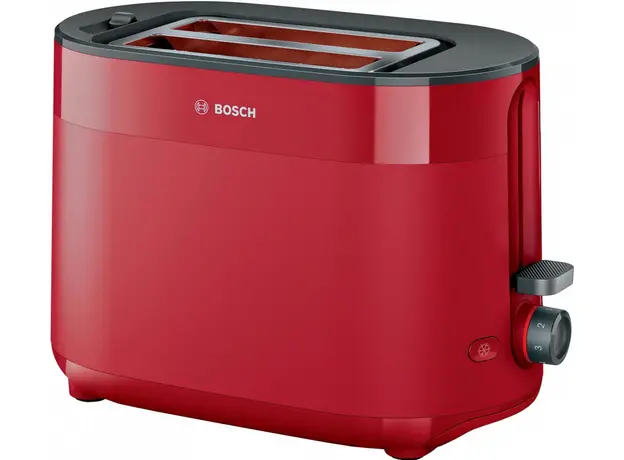 Тостер Bosch TAT2M124, Страна регистрации бренда: Германия, Страна производитель: Китай, Доминирующий цвет: Красный 