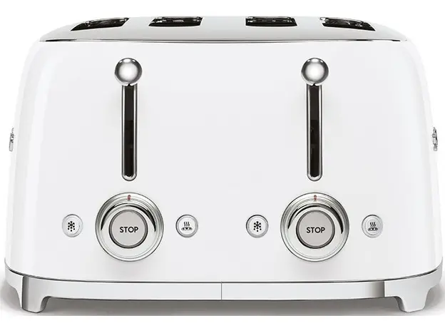 Тостер Smeg 50' Style White TSF03WHEU (8017709263409), Страна регистрации бренда: Италия, Страна производитель: Китай, Доминирующий цвет: Белый - изображение 2