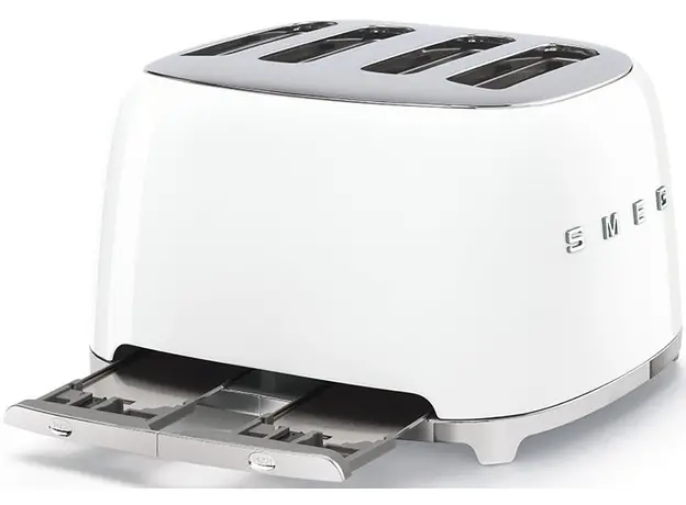 Тостер Smeg 50' Style White TSF03WHEU (8017709263409), Страна регистрации бренда: Италия, Страна производитель: Китай, Доминирующий цвет: Белый - изображение 3