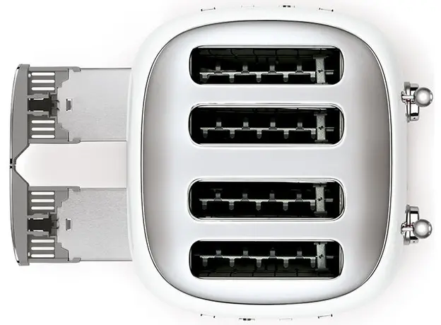 Тостер Smeg 50' Style White TSF03WHEU (8017709263409), Страна регистрации бренда: Италия, Страна производитель: Китай, Доминирующий цвет: Белый - изображение 4