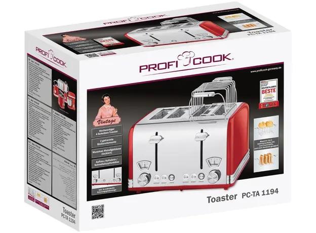 Тостер Profi Cook PC-TА 1194 Red - изображение 4
