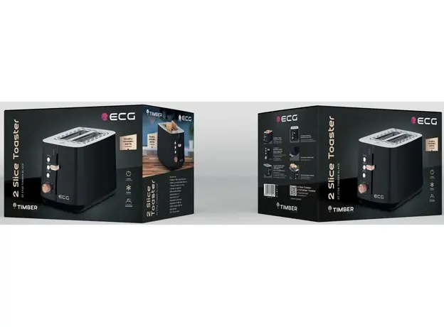 Тостер ECG Timber ST2768 Black - изображение 14