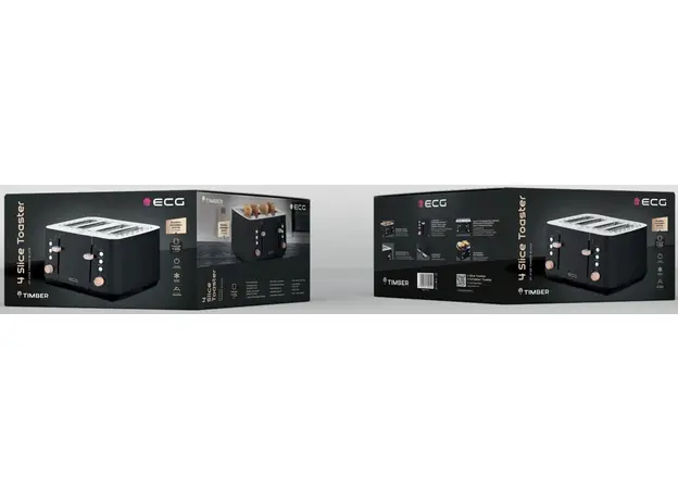 Тостер ECG Timber ST4768 Black - изображение 14