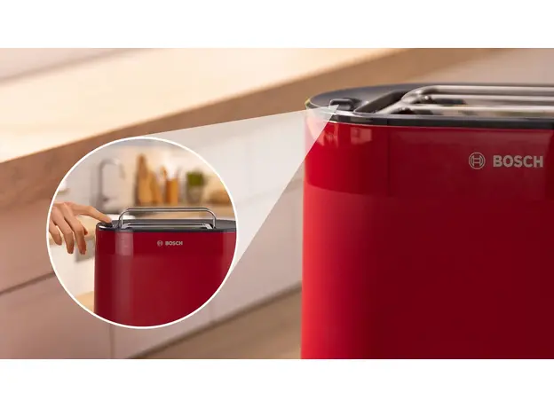 Тостер Bosch TAT2M124, Страна регистрации бренда: Германия, Страна производитель: Китай, Доминирующий цвет: Красный - изображение 7