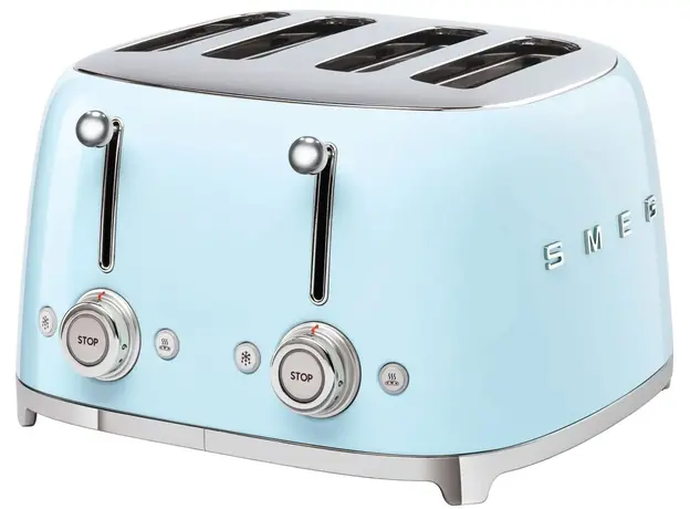 Тостер Smeg 50' Style TSF03PBEU Blue (8017709263379), Страна регистрации бренда: Италия, Страна производитель: Китай, Доминирующий цвет: Голубой 