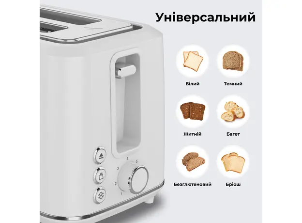 Тостер AENO TS1W, Страна регистрации бренда: Китай, Страна производитель: Китай, Доминирующий цвет: Белый - изображение 17