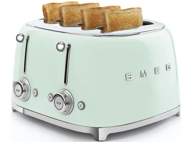 Тостер Smeg 50' Style Pastel Green TSF03PGEU (8017709263386), Страна регистрации бренда: Италия, Страна производитель: Китай, Доминирующий цвет: Зеленый - изображение 2