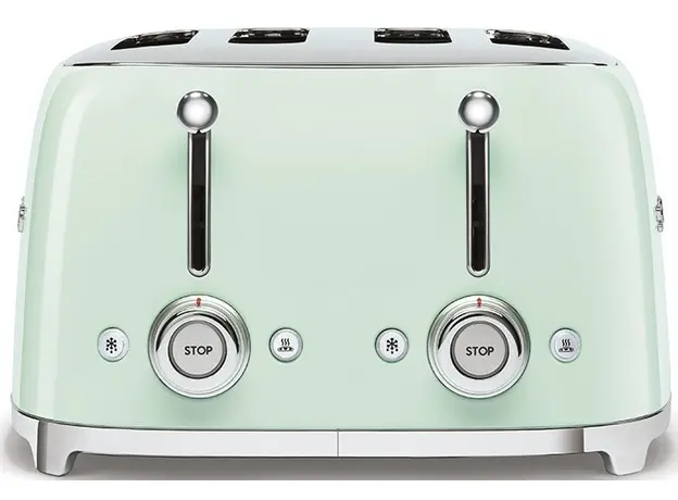 Тостер Smeg 50' Style Pastel Green TSF03PGEU (8017709263386), Страна регистрации бренда: Италия, Страна производитель: Китай, Доминирующий цвет: Зеленый - изображение 3