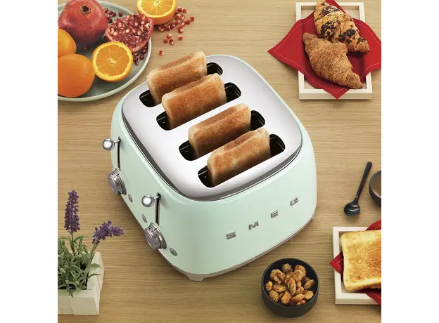 Тостер Smeg 50' Style Pastel Green TSF03PGEU (8017709263386), Страна регистрации бренда: Италия, Страна производитель: Китай, Доминирующий цвет: Зеленый - изображение 7