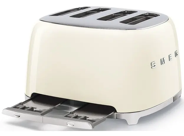 Тостер Smeg 50' Style Cream TSF03CREU (8017709263348), Страна регистрации бренда: Италия, Страна производитель: Китай, Доминирующий цвет: Кремовый - изображение 3