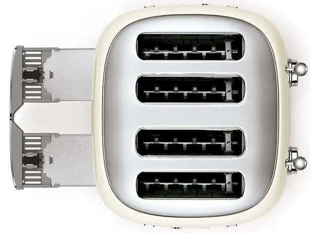 Тостер Smeg 50' Style Cream TSF03CREU (8017709263348), Страна регистрации бренда: Италия, Страна производитель: Китай, Доминирующий цвет: Кремовый - изображение 4