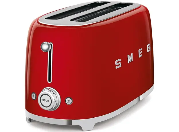 Тостер Smeg 50' Style Red TSF02RDEU (8017709190750), Страна регистрации бренда: Италия, Страна производитель: Китай, Доминирующий цвет: Красный - изображение 2