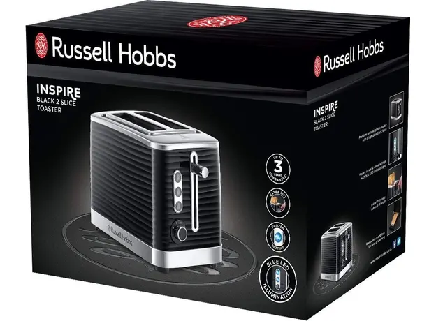 Тостер RUSSELL HOBBS Inspire 24371-56 Black - изображение 3