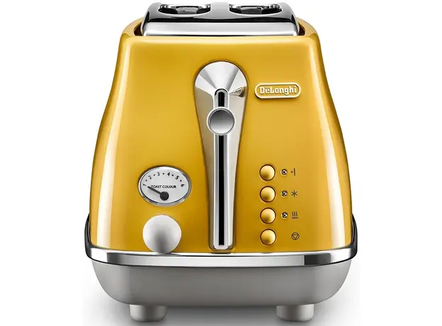 Тостер DELONGHI Icona Capitals CTOC2103.Y, Страна регистрации бренда: Италия, Страна производитель: Китай, Доминирующий цвет: Желтый - изображение 2