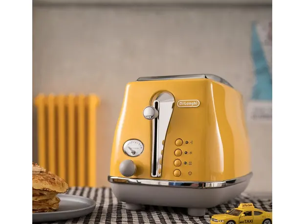 Тостер DELONGHI Icona Capitals CTOC2103.Y, Страна регистрации бренда: Италия, Страна производитель: Китай, Доминирующий цвет: Желтый - изображение 6