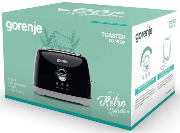 Тостер GORENJE Retro T900RLBK - изображение 4