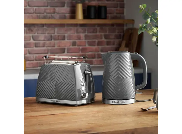 Тостер RUSSELL HOBBS Groove 2S 26392-56, Страна регистрации бренда: Великобритания, Страна производитель: Китай, Доминирующий цвет: Серый - изображение 7