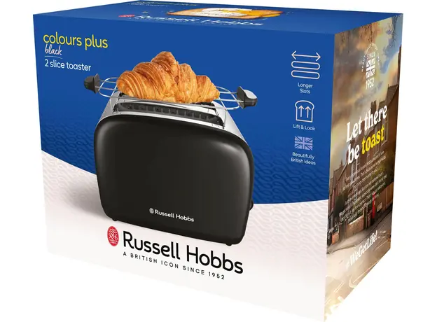 Тостер RUSSELL HOBBS Colours Plus 2S 26550-56, Страна регистрации бренда: Великобритания, Страна производитель: Китай, Доминирующий цвет: Черный - изображение 16