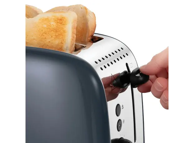 Тостер RUSSELL HOBBS Colours Plus 2S 26552-56, Страна регистрации бренда: Великобритания, Страна производитель: Китай, Доминирующий цвет: Серый - изображение 5