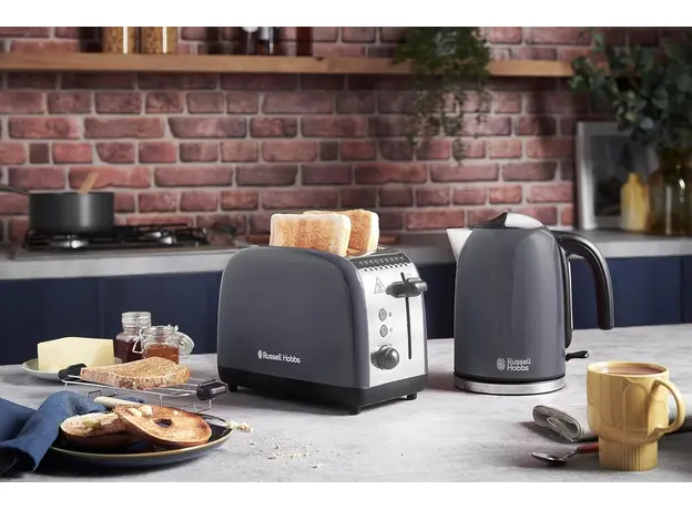 Тостер RUSSELL HOBBS Colours Plus 2S 26552-56, Страна регистрации бренда: Великобритания, Страна производитель: Китай, Доминирующий цвет: Серый - изображение 11
