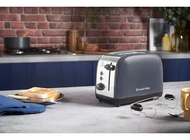 Тостер RUSSELL HOBBS Colours Plus 2S 26552-56, Страна регистрации бренда: Великобритания, Страна производитель: Китай, Доминирующий цвет: Серый - изображение 12