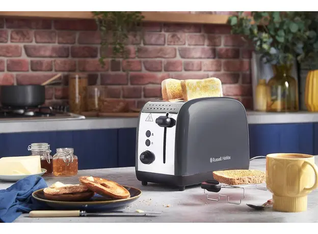 Тостер RUSSELL HOBBS Colours Plus 2S 26552-56, Страна регистрации бренда: Великобритания, Страна производитель: Китай, Доминирующий цвет: Серый - изображение 13