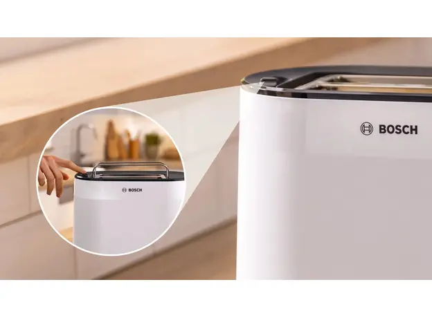 Тостер BOSCH MyMoment TAT2M121, Страна регистрации бренда: Германия, Страна производитель: Китай, Доминирующий цвет: Белый - изображение 7