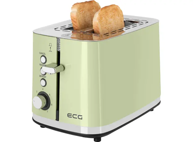 Тостер ECG Vintage ST2766 Olive, Страна регистрации бренда: Чехия, Страна производитель: Китай, Доминирующий цвет: Оливковый - изображение 6