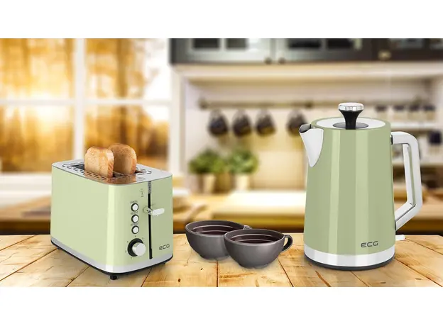 Тостер ECG Vintage ST2766 Olive, Страна регистрации бренда: Чехия, Страна производитель: Китай, Доминирующий цвет: Оливковый - изображение 11