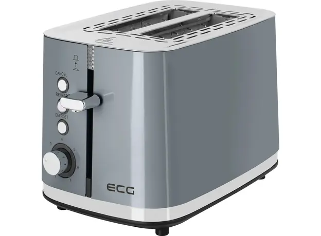 Тостер ECG Vintage ST2766 Scuro, Страна регистрации бренда: Чехия, Страна производитель: Китай, Доминирующий цвет: Серый 