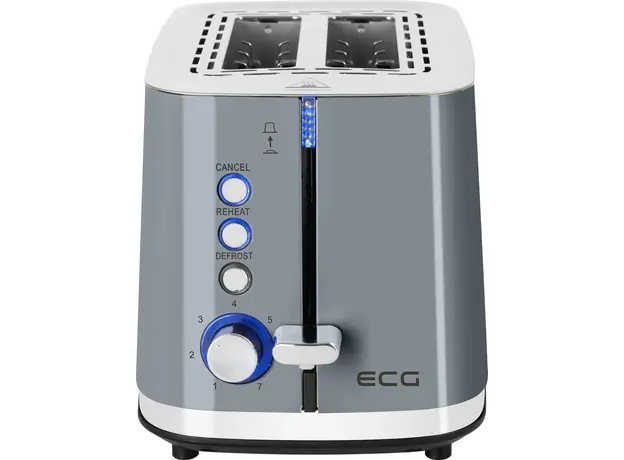 Тостер ECG Vintage ST2766 Scuro, Страна регистрации бренда: Чехия, Страна производитель: Китай, Доминирующий цвет: Серый - изображение 3