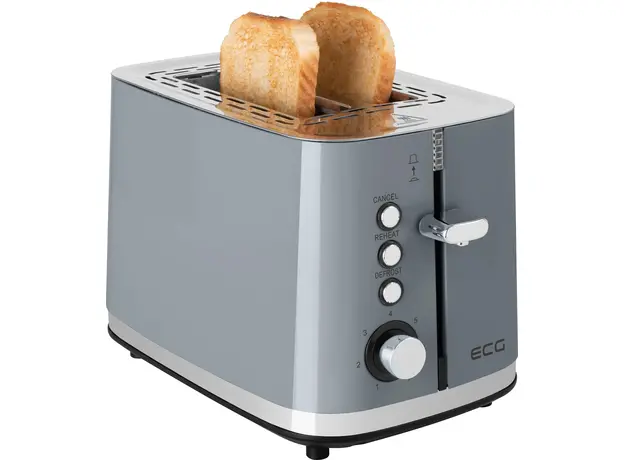 Тостер ECG Vintage ST2766 Scuro, Страна регистрации бренда: Чехия, Страна производитель: Китай, Доминирующий цвет: Серый - изображение 5