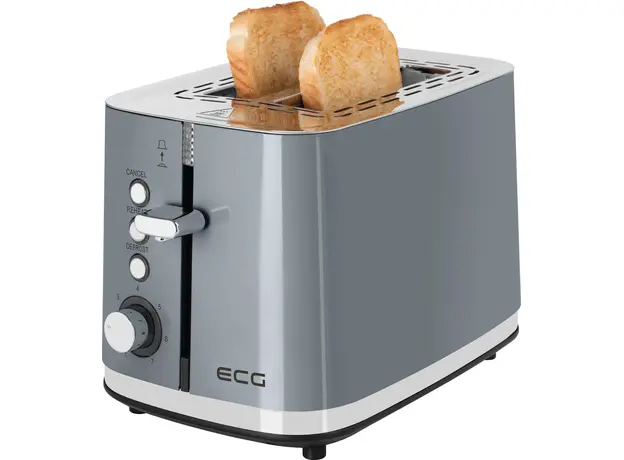 Тостер ECG Vintage ST2766 Scuro, Страна регистрации бренда: Чехия, Страна производитель: Китай, Доминирующий цвет: Серый - изображение 6