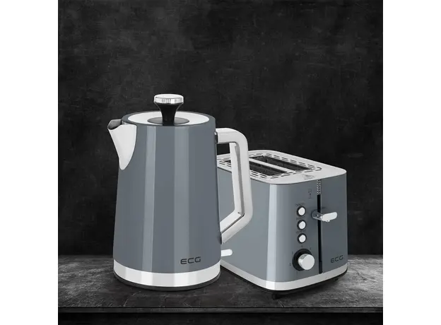 Тостер ECG Vintage ST2766 Scuro, Страна регистрации бренда: Чехия, Страна производитель: Китай, Доминирующий цвет: Серый - изображение 13