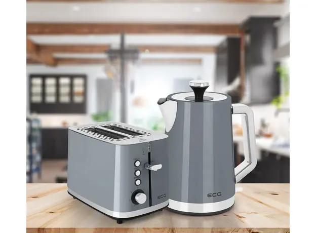 Тостер ECG Vintage ST2766 Scuro, Страна регистрации бренда: Чехия, Страна производитель: Китай, Доминирующий цвет: Серый - изображение 14