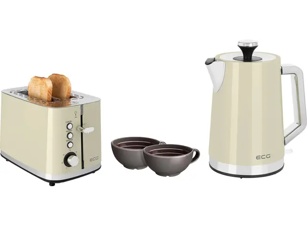 Тостер ECG Vintage ST2766 Vanilla, Страна регистрации бренда: Чехия, Страна производитель: Китай, Доминирующий цвет: Бежевый - изображение 9