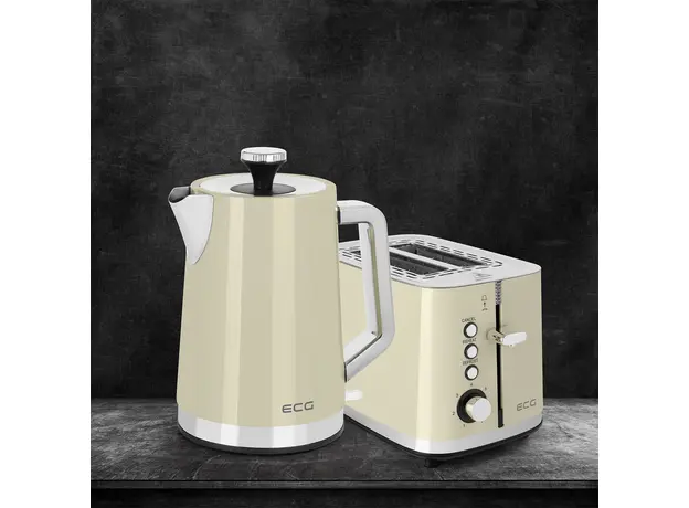 Тостер ECG Vintage ST2766 Vanilla, Страна регистрации бренда: Чехия, Страна производитель: Китай, Доминирующий цвет: Бежевый - изображение 12