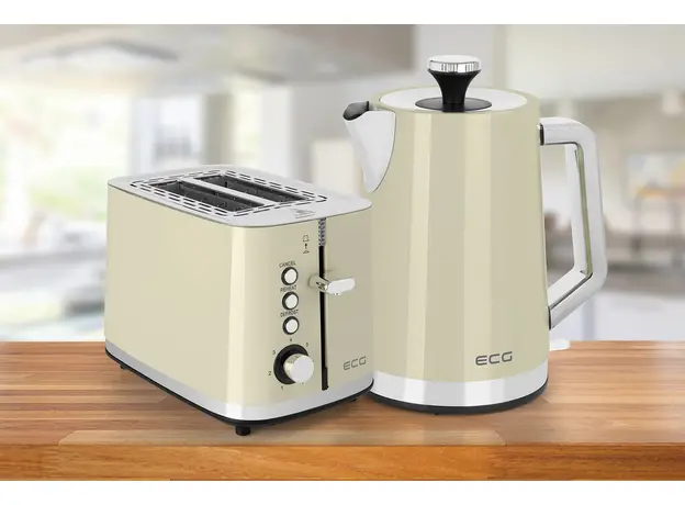 Тостер ECG Vintage ST2766 Vanilla, Страна регистрации бренда: Чехия, Страна производитель: Китай, Доминирующий цвет: Бежевый - изображение 13