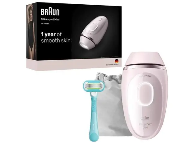 Фотоэпилятор Braun Silk Expert Mini PL1111 + Бритва Gillette Venus Extra Smooth + Косметичка (8700216937375) - изображение 2