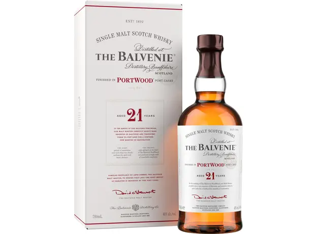 Виски Balvenie Portwood 21 год выдержки односолодовый 0.7 л 40% в подарочной упаковке (5010327604008) 