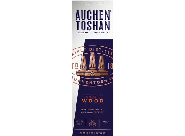 Виски Auchentoshan Three Wood 8 лет выдержки односолодовый 0.7 л 43% (5010496002049) - изображение 2