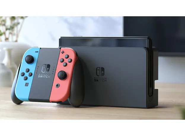 Nintendo Switch OLED with Neon Blue and Neon Red Joy-Con, Цвет корпуса: Красный, Объем: 64 ГБ - зображення 9