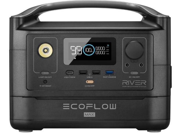 Портативная зарядная станция EcoFlow RIVER Max CN 576Wh (600W) - изображение 1 Портативная зарядная станция EcoFlow RIVER Max CN 576Wh (600W) - изображение 1